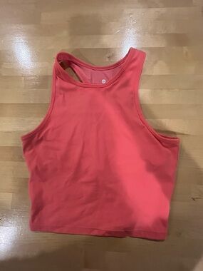 Senita Crop Tank Top Coral Small